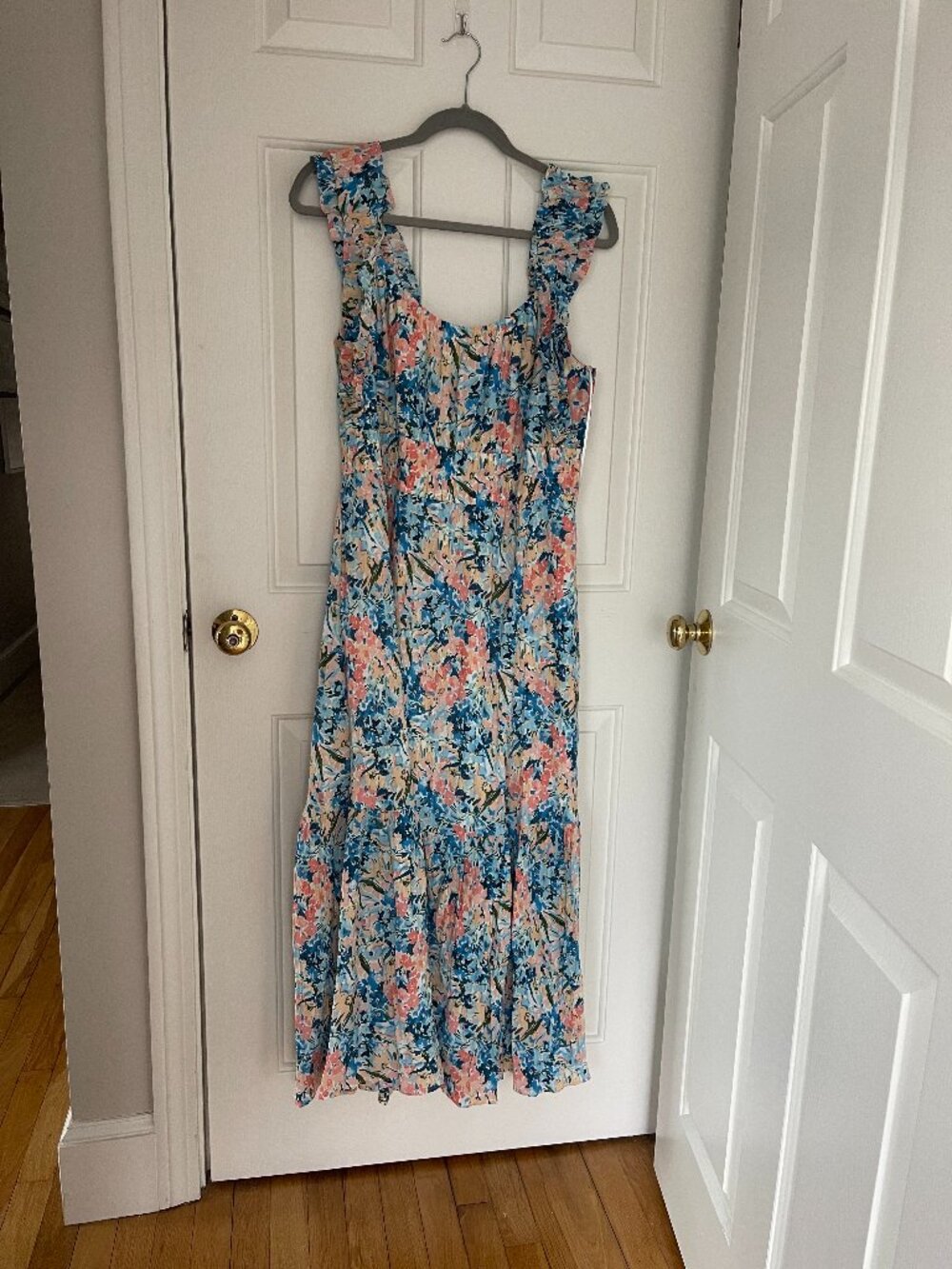 Abercrombie and Fitch Ruffle Maxi Dress Floral XL